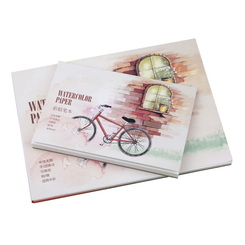 12-Sheet A5 A6 Watercolor Sketchbook Drawing Paper