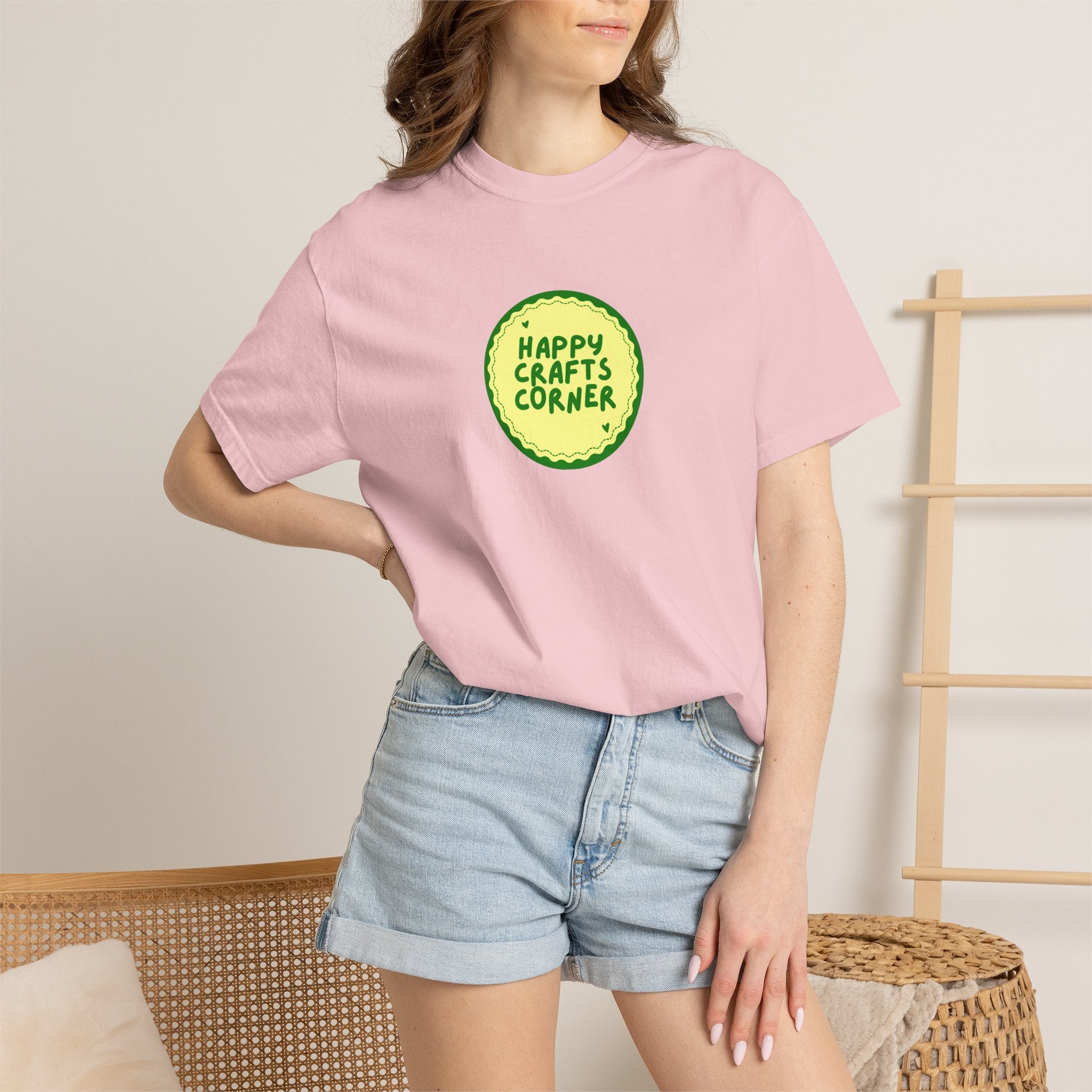 Happy Crafts Corner Casual Graphic T-Shirt Apparel