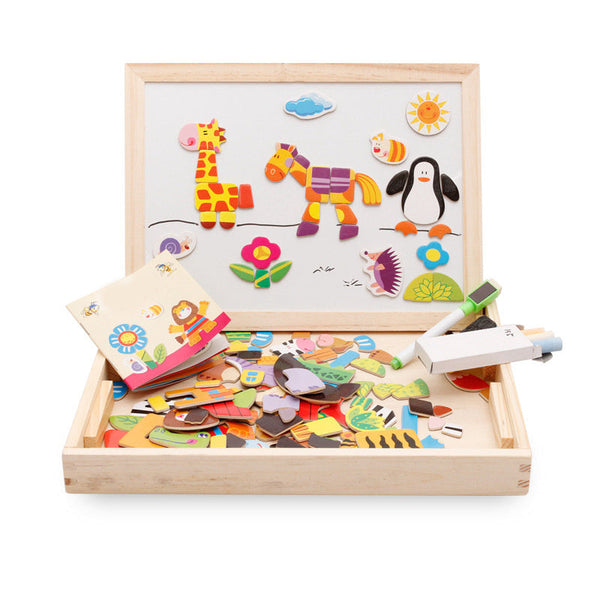 Children's Magnetic Cartoon Animal Jigsaw Puzzle Toy