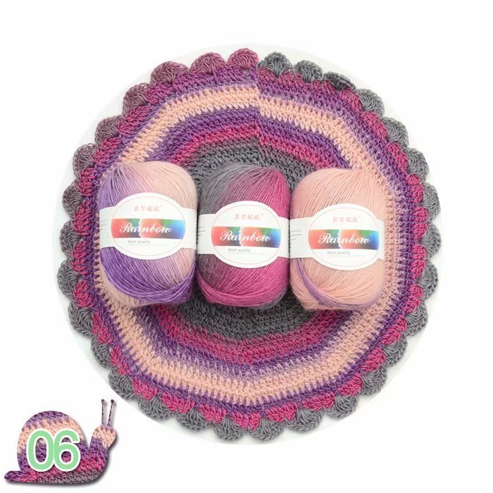 Rainbow Ball of Yarn for Knitting Crafts