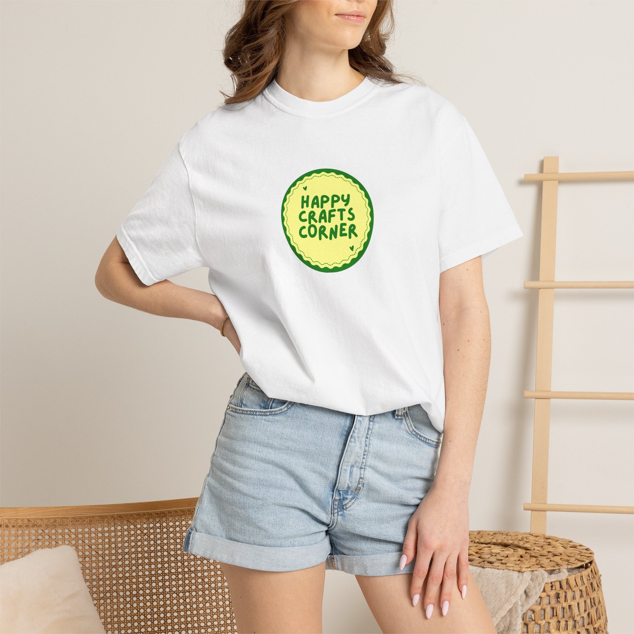 Happy Crafts Corner Casual Graphic T-Shirt Apparel