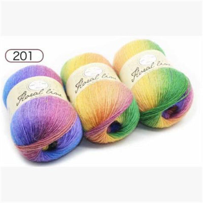 Rainbow Ball of Yarn for Knitting Crafts