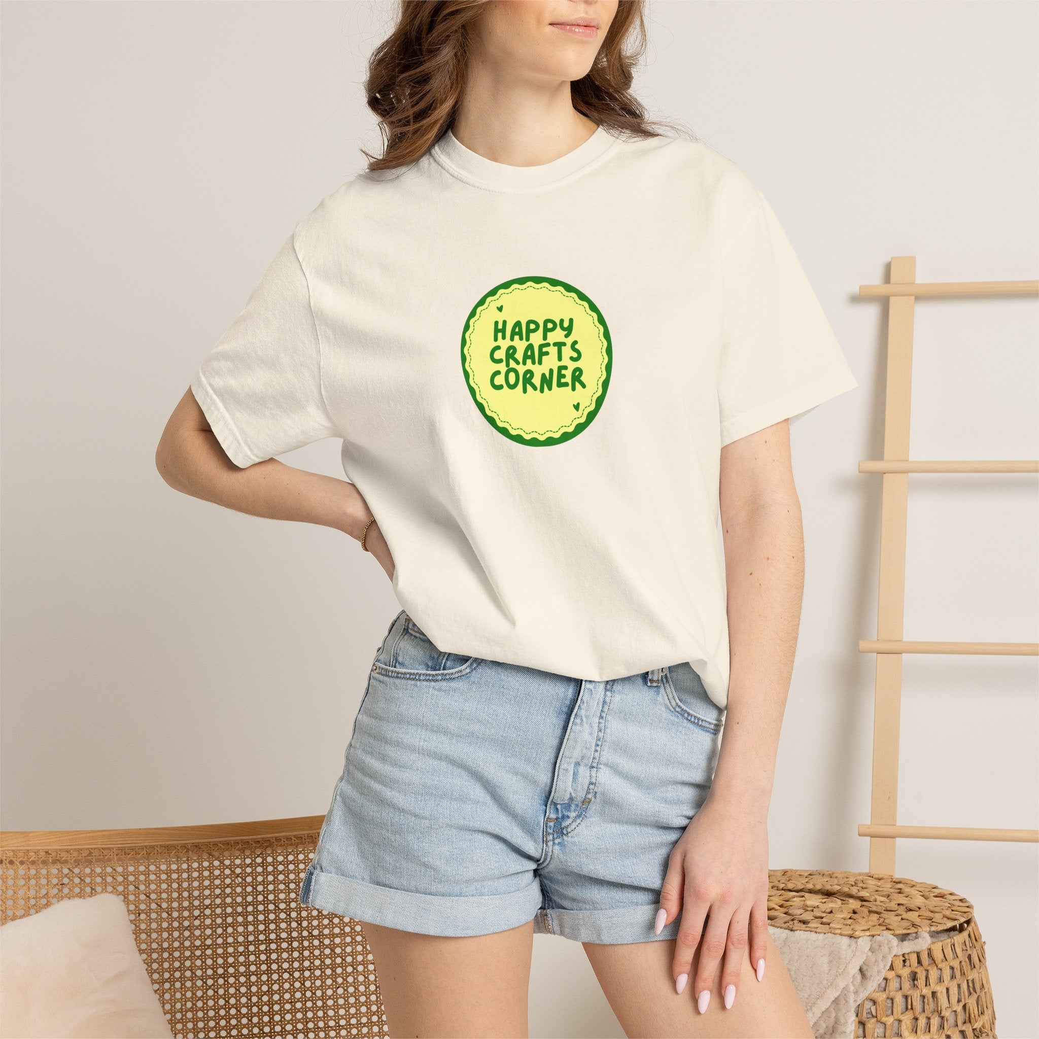 Happy Crafts Corner Casual Graphic T-Shirt Apparel