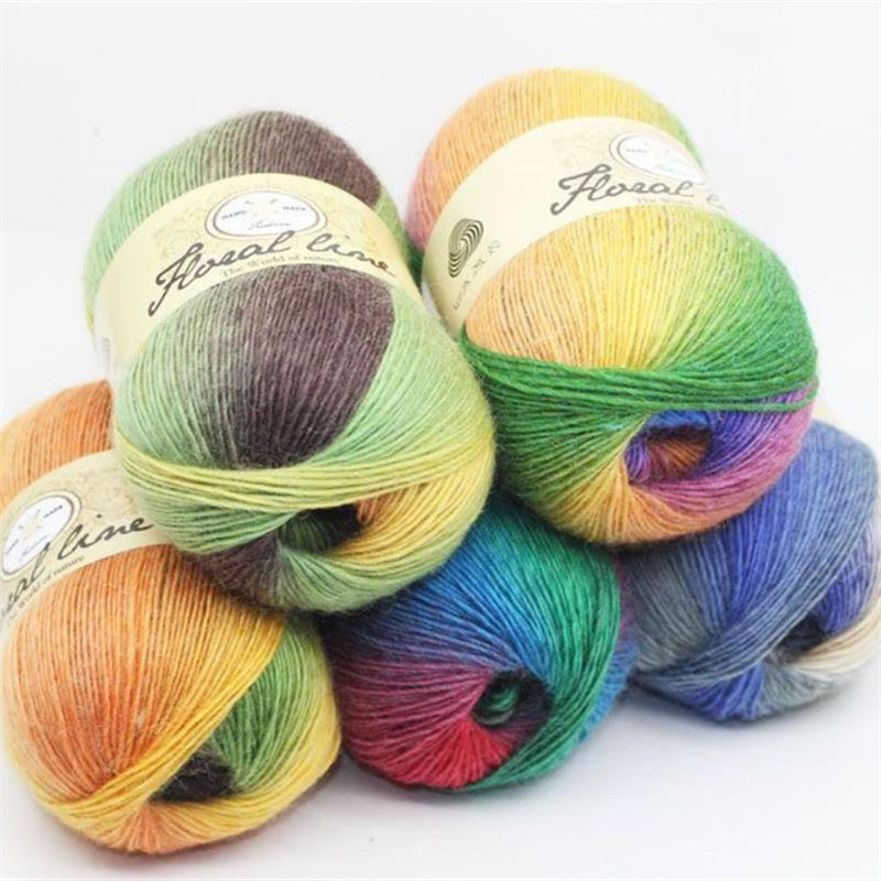 Rainbow Ball of Yarn for Knitting Crafts