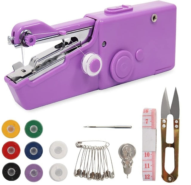 Handheld Electric Sewing Machine Set Black Portable