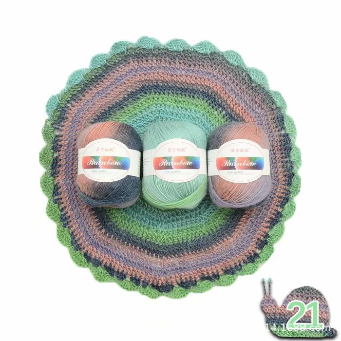 Rainbow Ball of Yarn for Knitting Crafts