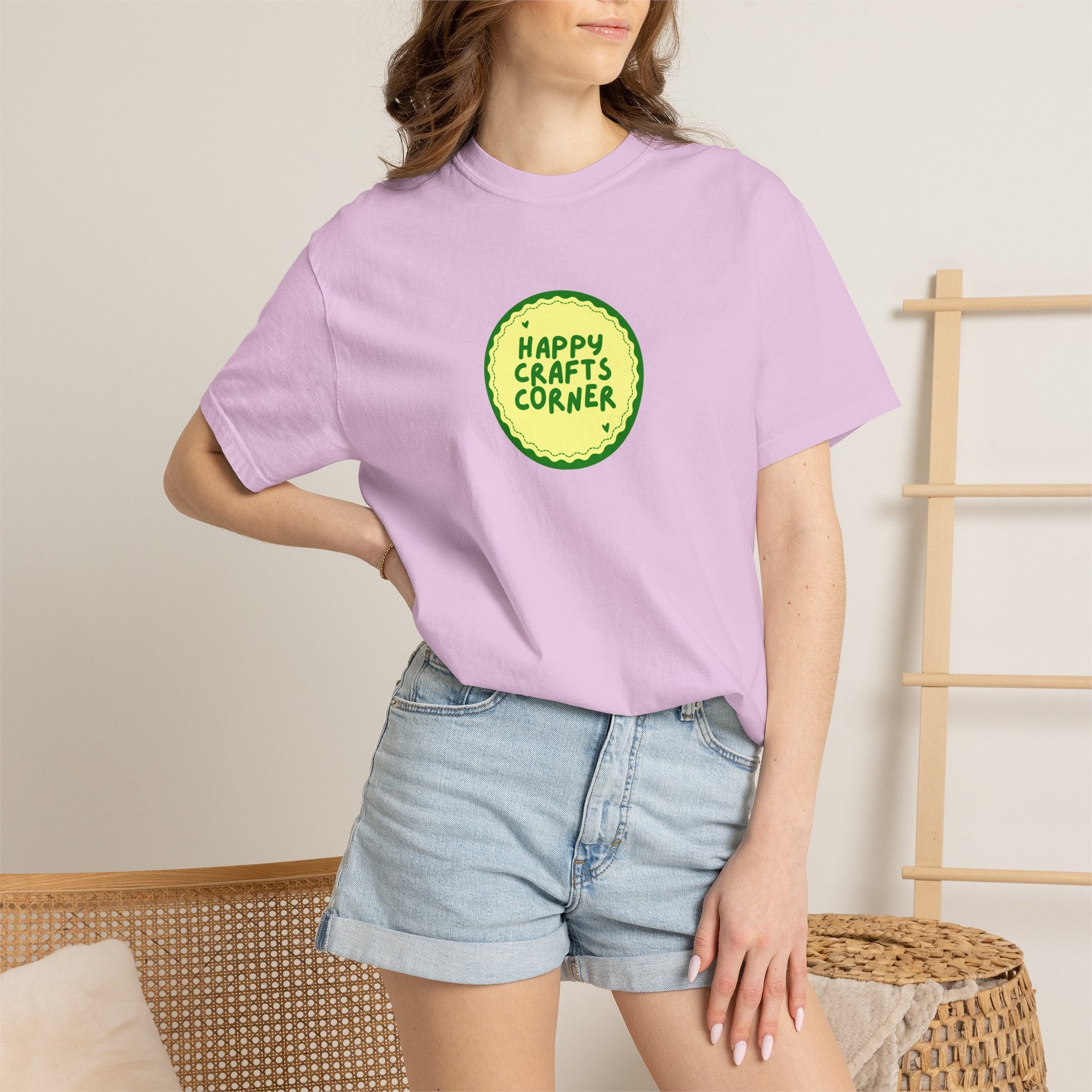 Happy Crafts Corner Casual Graphic T-Shirt Apparel
