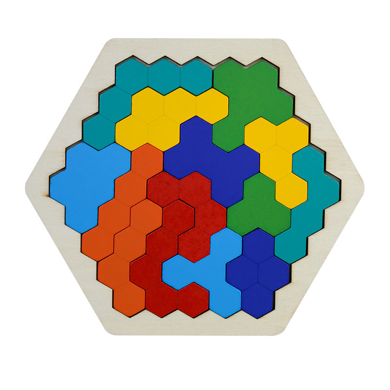 Wooden Honeycomb Puzzle Board Hands-On Learning Toy