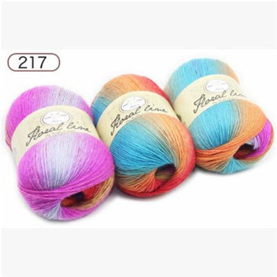 Rainbow Ball of Yarn for Knitting Crafts