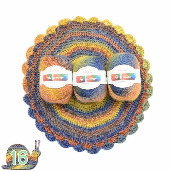 Rainbow Ball of Yarn for Knitting Crafts