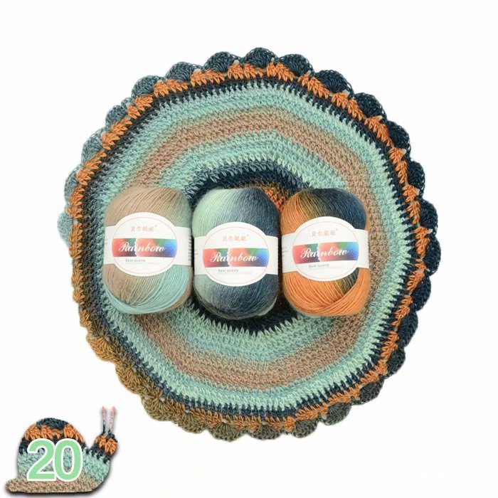 Rainbow Ball of Yarn for Knitting Crafts