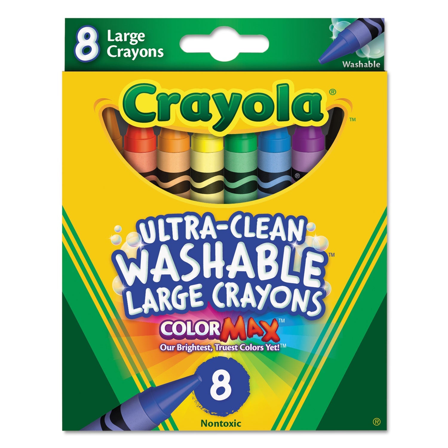 Ultra-Clean Washable Large Crayons 8 Colors
