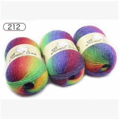 Rainbow Ball of Yarn for Knitting Crafts