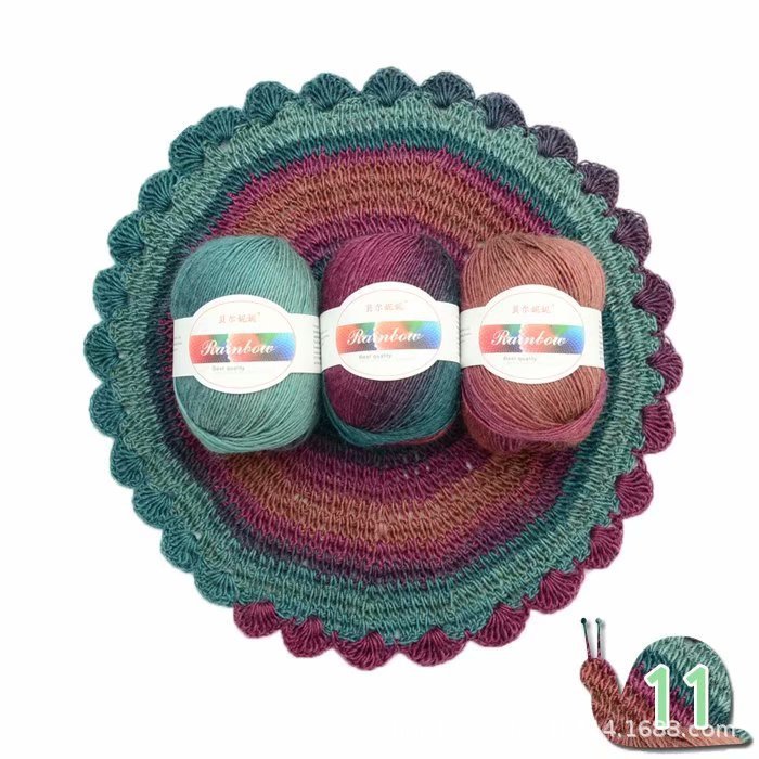 Rainbow Ball of Yarn for Knitting Crafts