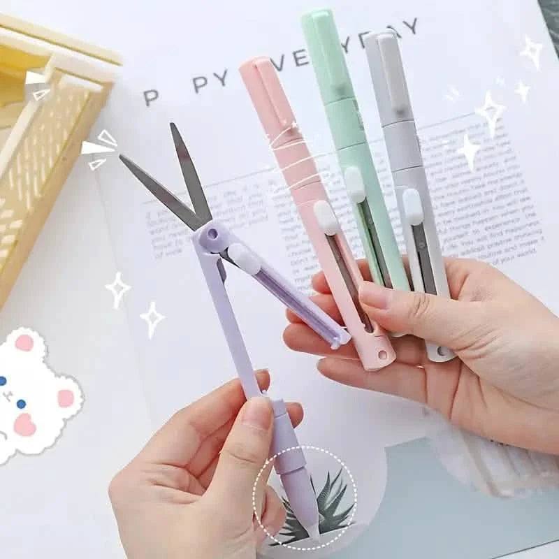3-Pack 2-in-1 Pen Style Scissors Paper Cutters