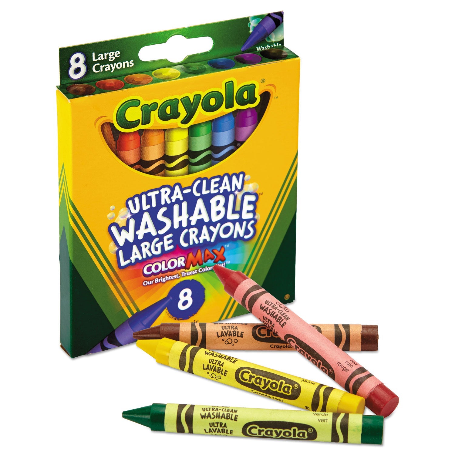 Ultra-Clean Washable Large Crayons 8 Colors