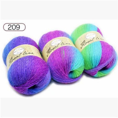 Rainbow Ball of Yarn for Knitting Crafts