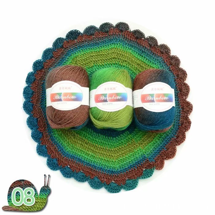 Rainbow Ball of Yarn for Knitting Crafts