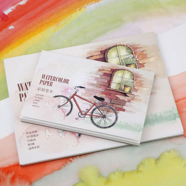 12-Sheet A5 A6 Watercolor Sketchbook Drawing Paper