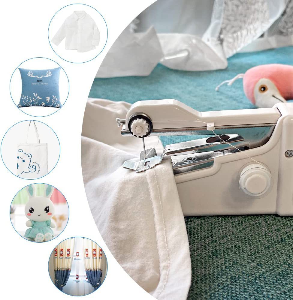 Handheld Electric Sewing Machine Set Black Portable
