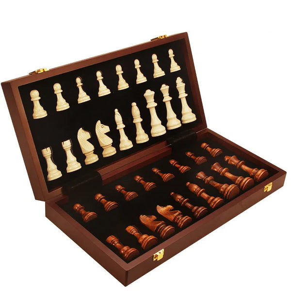 Magnetic Wooden Folding Chess Board Game Set