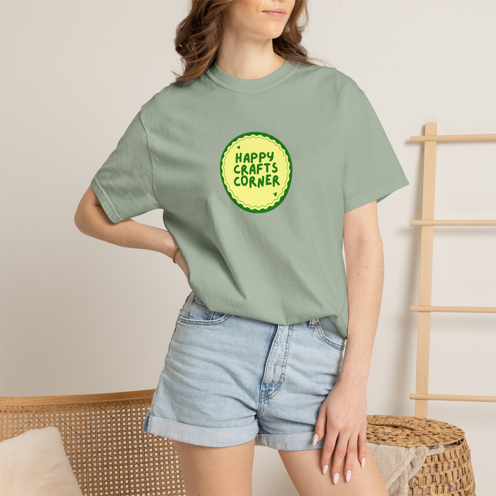 Happy Crafts Corner Casual Graphic T-Shirt Apparel