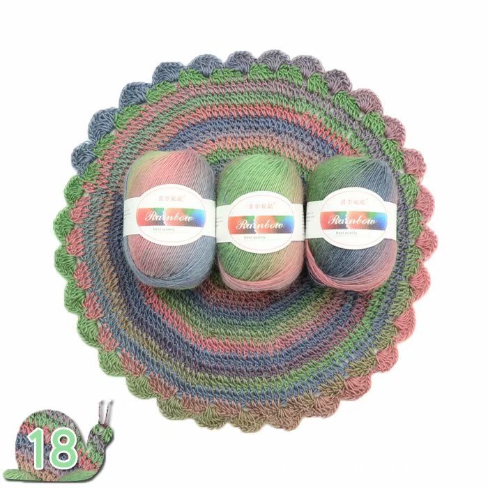 Rainbow Ball of Yarn for Knitting Crafts