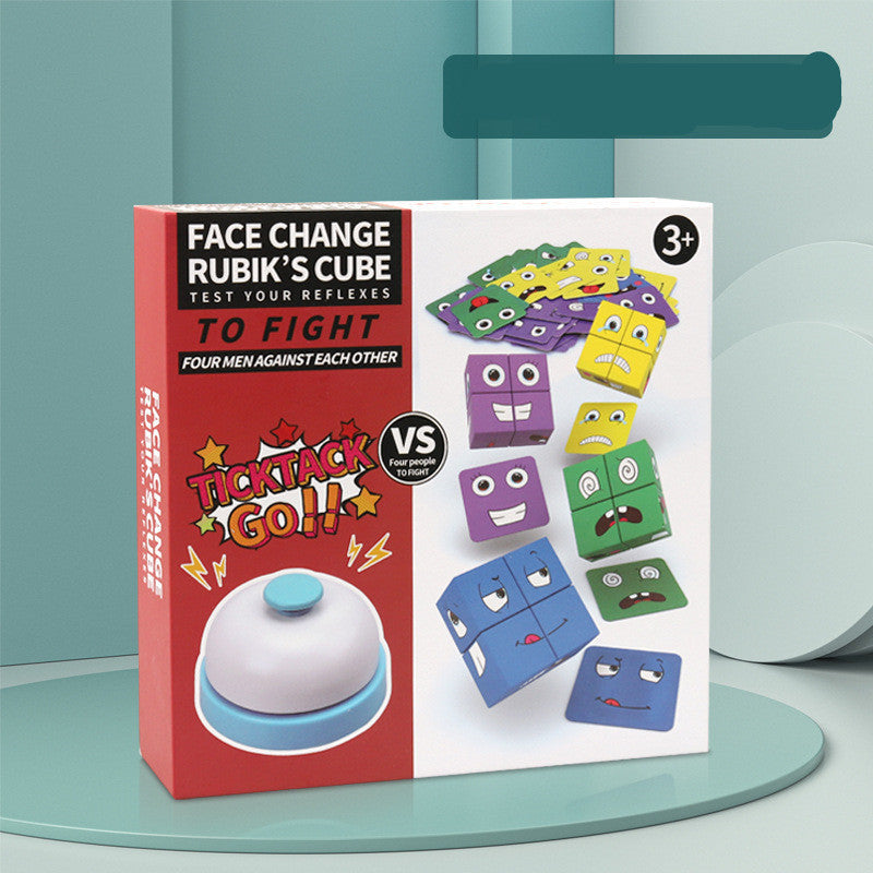 Wooden Magic Cube Face Pattern Matching Puzzle Toy
