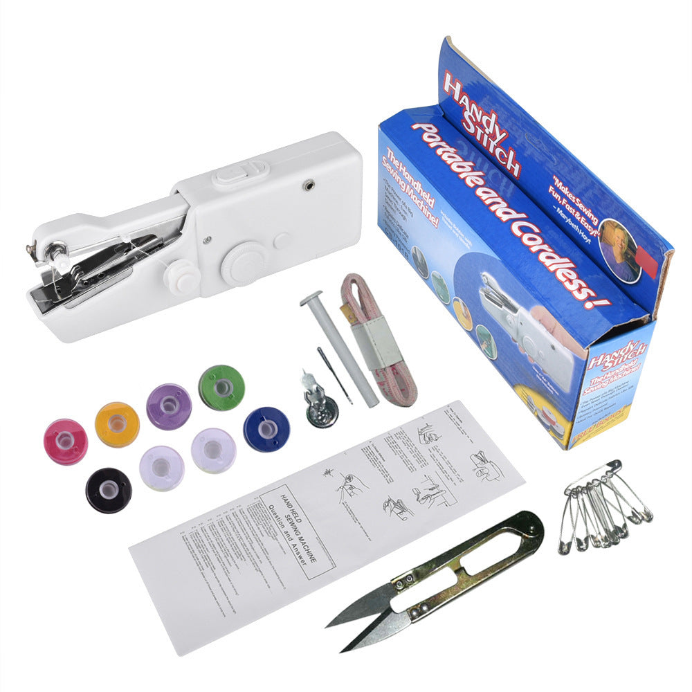 Handheld Electric Sewing Machine Set Black Portable