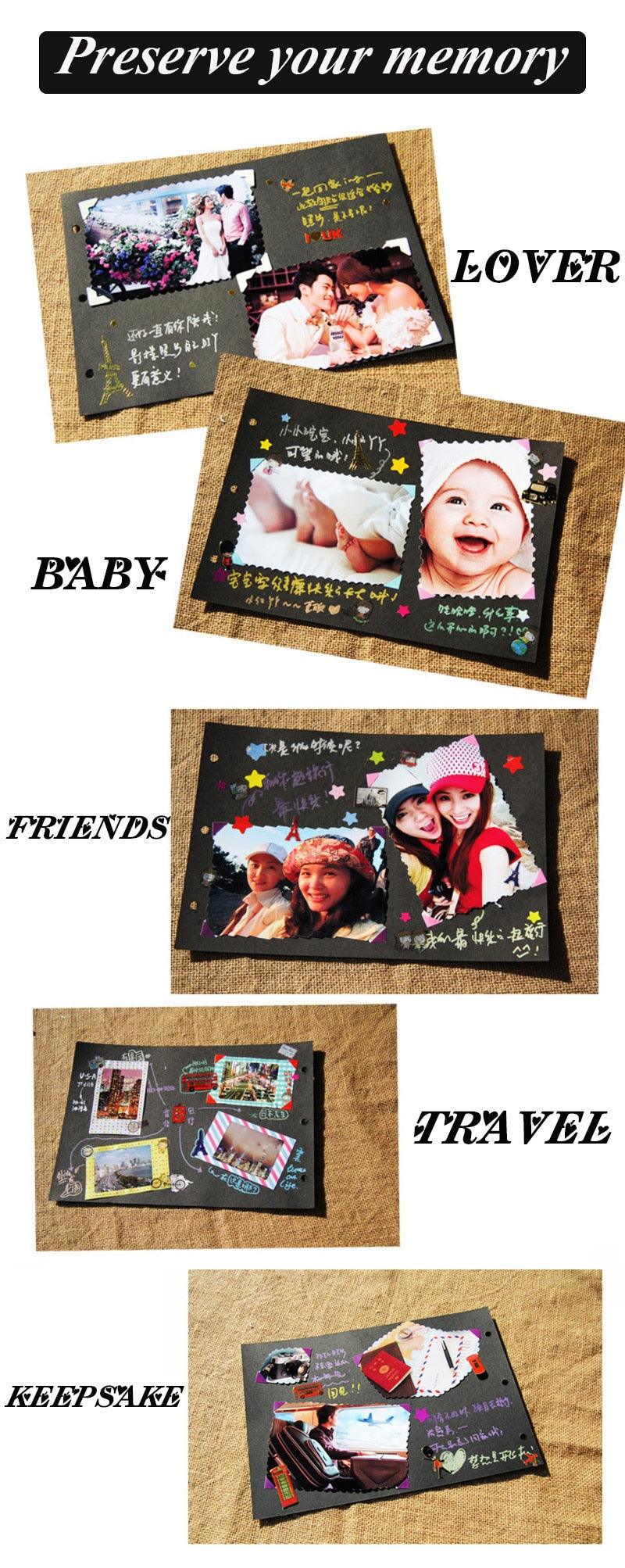 Photo Album Scrapbook 60/80 Pages Memory Craft Album