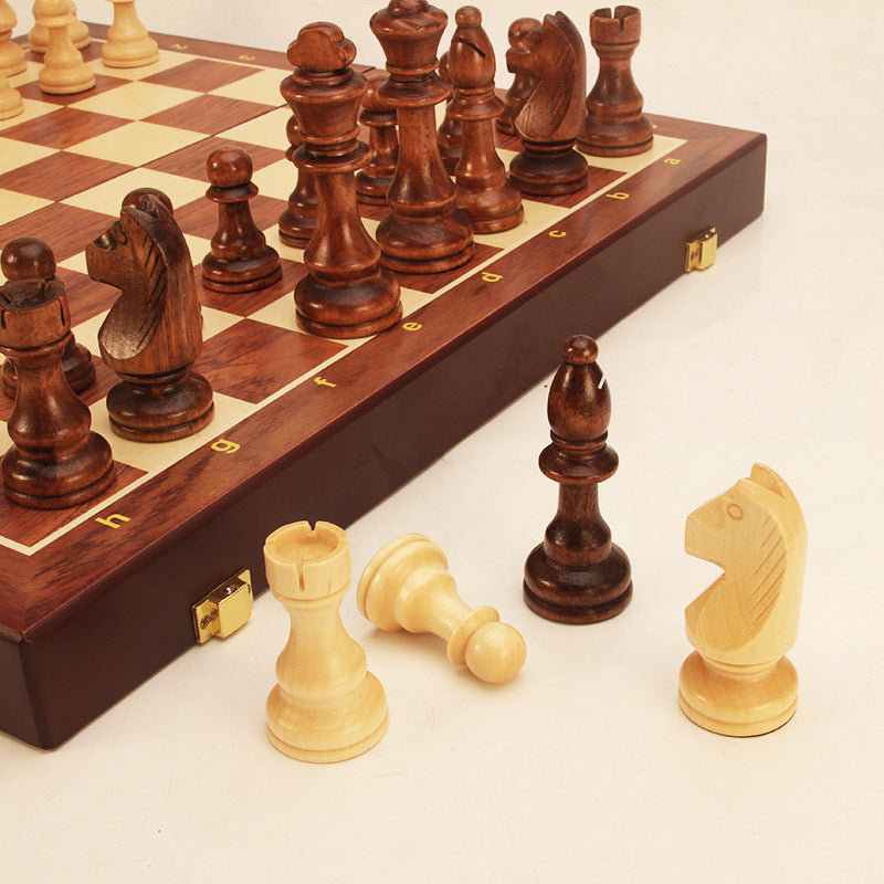 Magnetic Wooden Folding Chess Board Game Set
