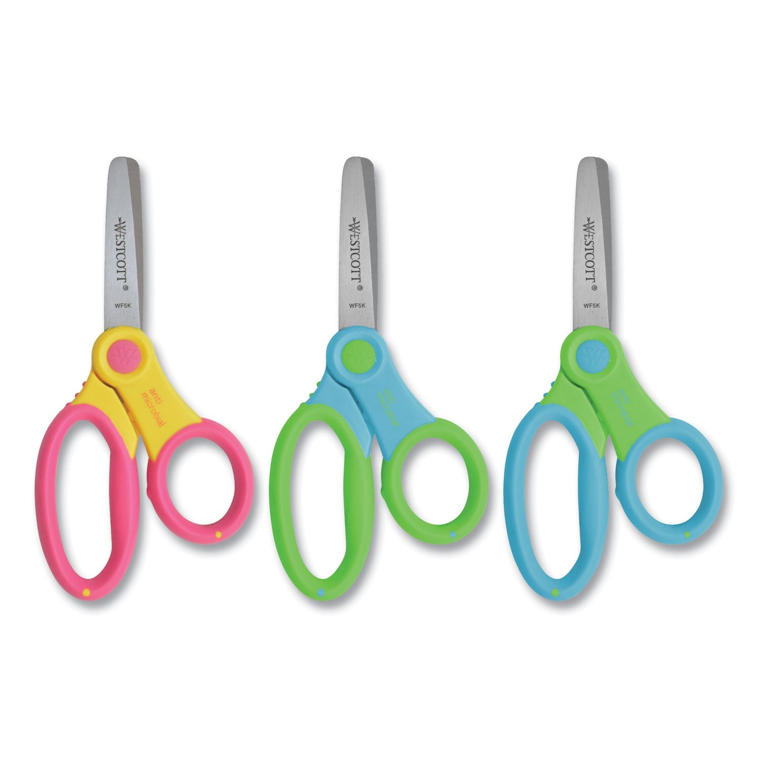 Westcott Ultra Soft Handle Antimicrobial Rounded Tip Scissors