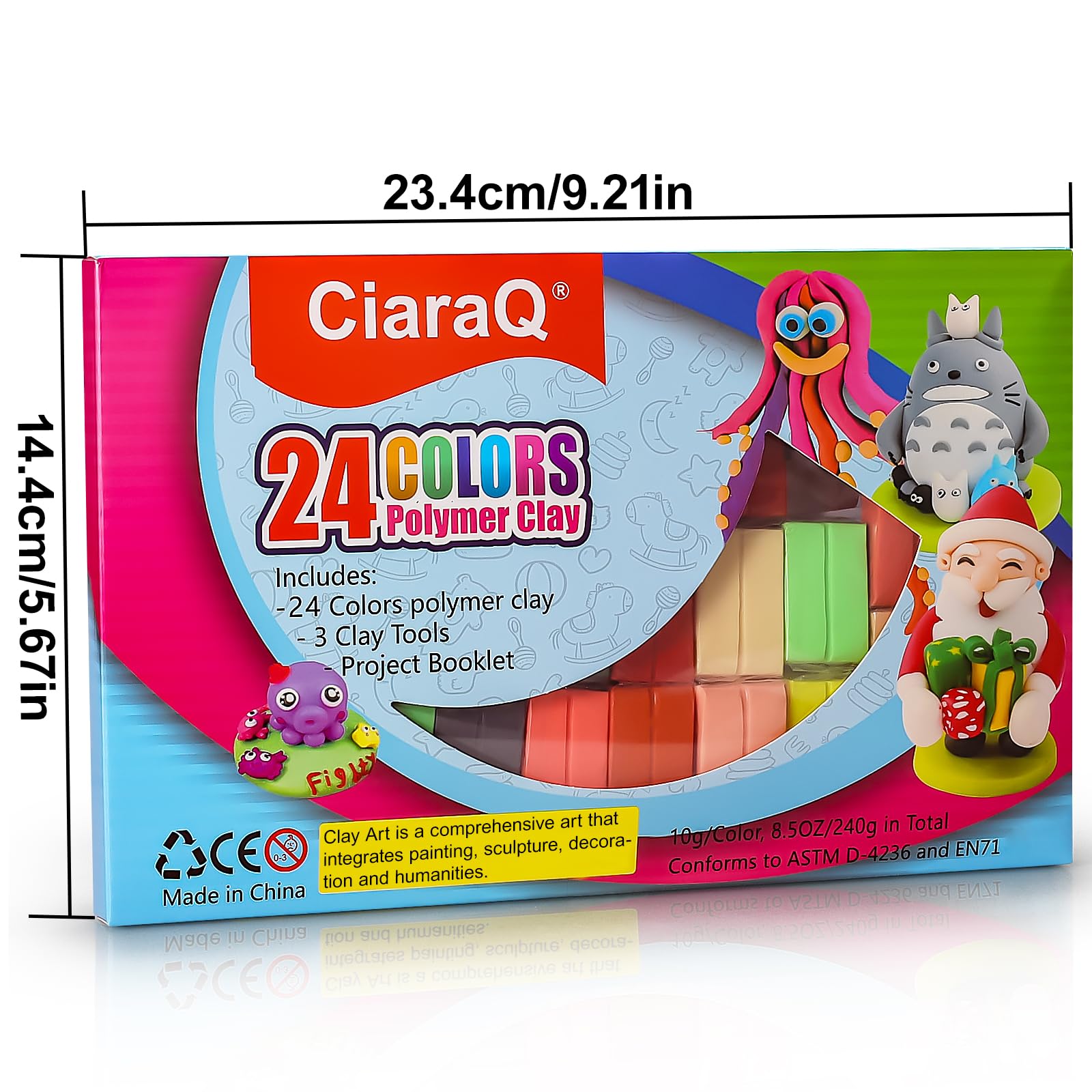 Polymer Clay Kit 24 Colors Modeling Set