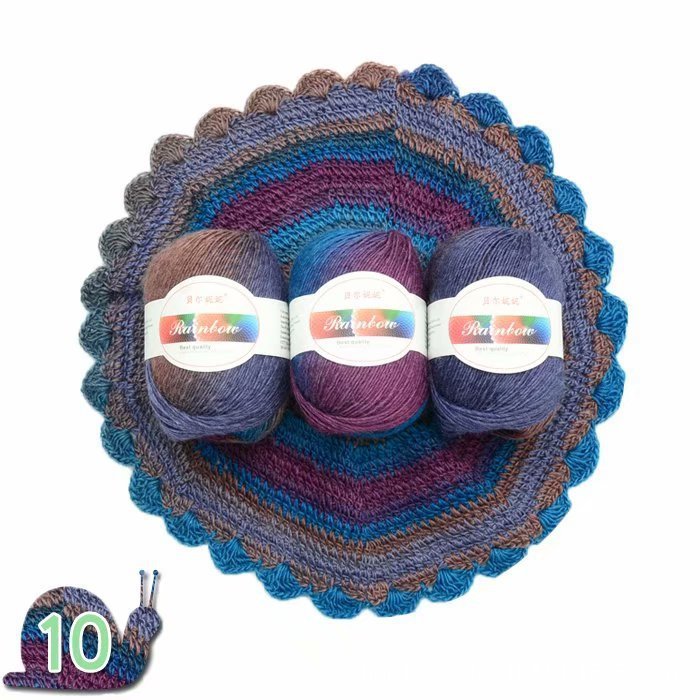 Rainbow Ball of Yarn for Knitting Crafts