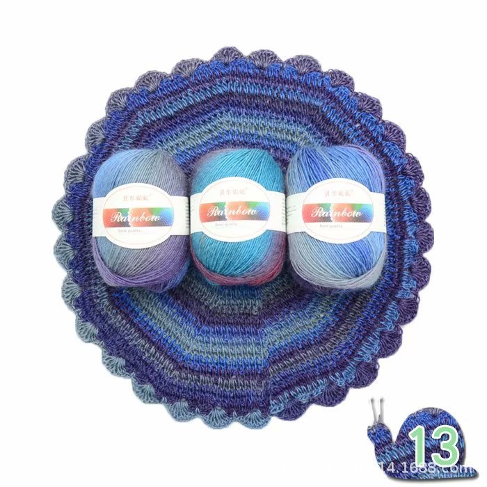 Rainbow Ball of Yarn for Knitting Crafts
