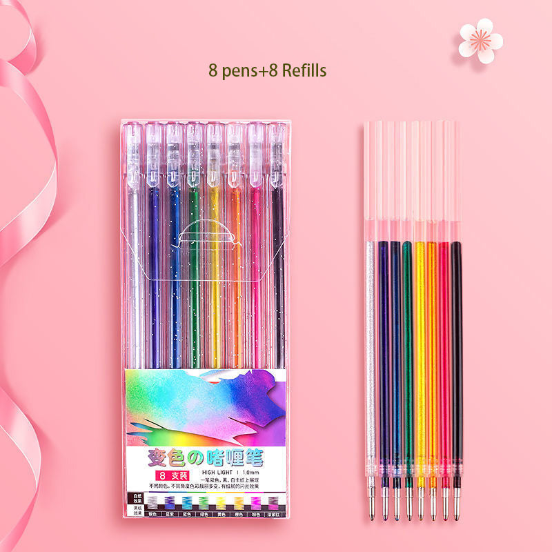 Neon Glitter Gel Pens Fine Tip Art Set