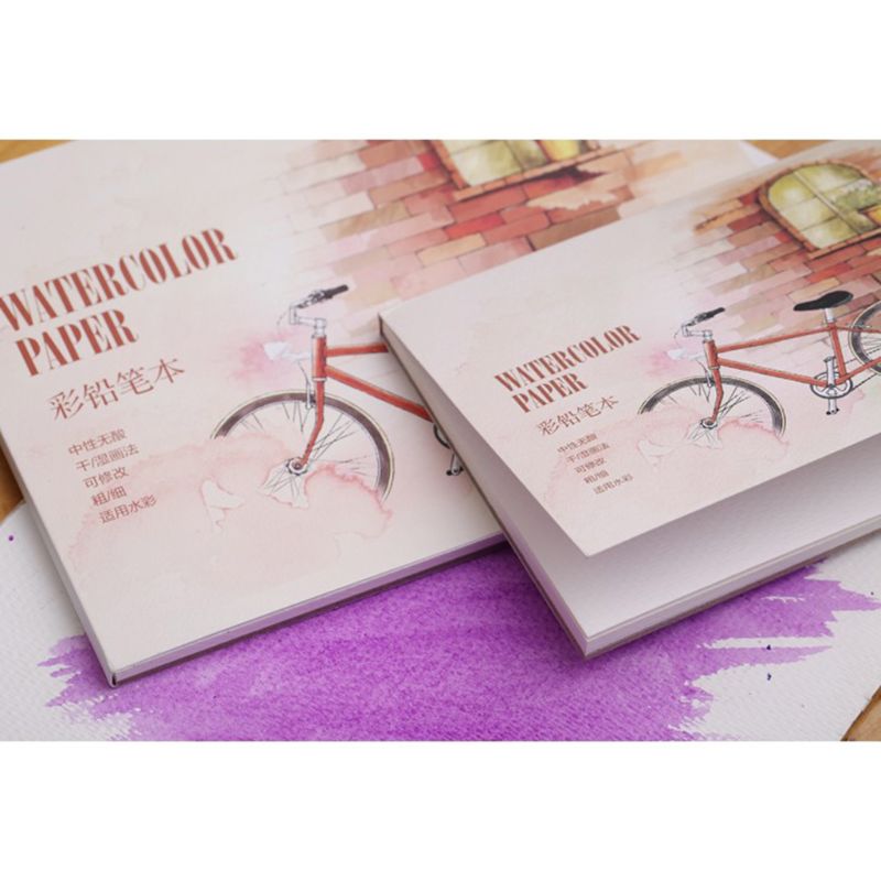 12-Sheet A5 A6 Watercolor Sketchbook Drawing Paper
