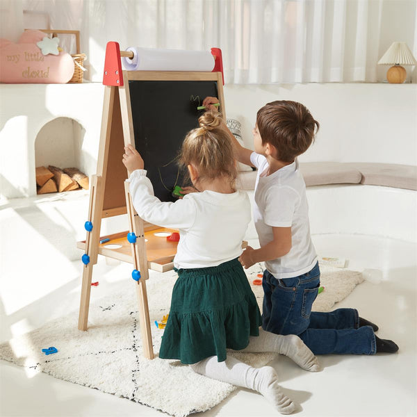 3-in-1 Kids Art Easel with Paper Roll Set