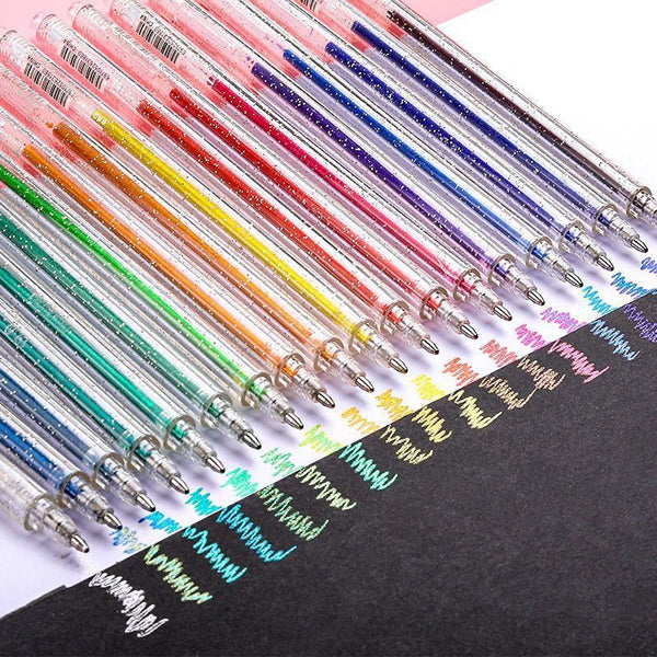 Neon Glitter Gel Pens Fine Tip Art Set