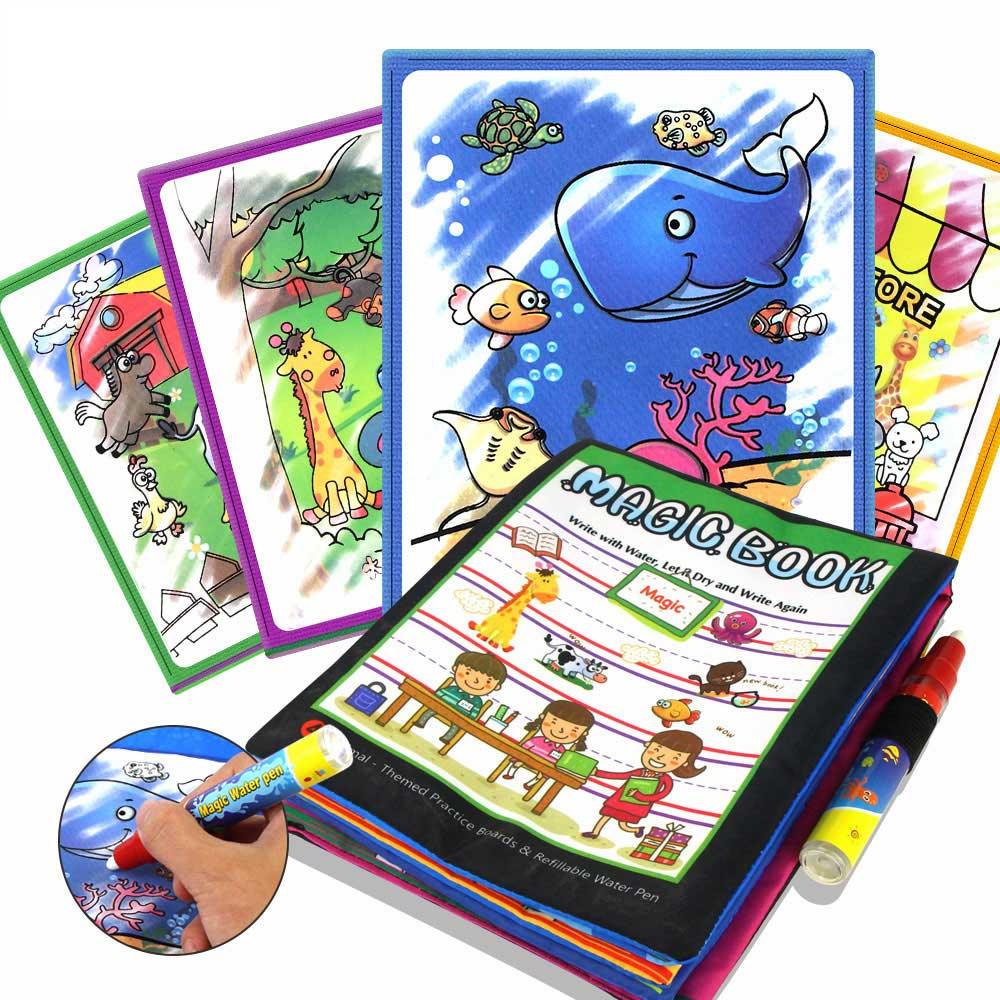 Magic Water Drawing Book with Reusable Doodle Board