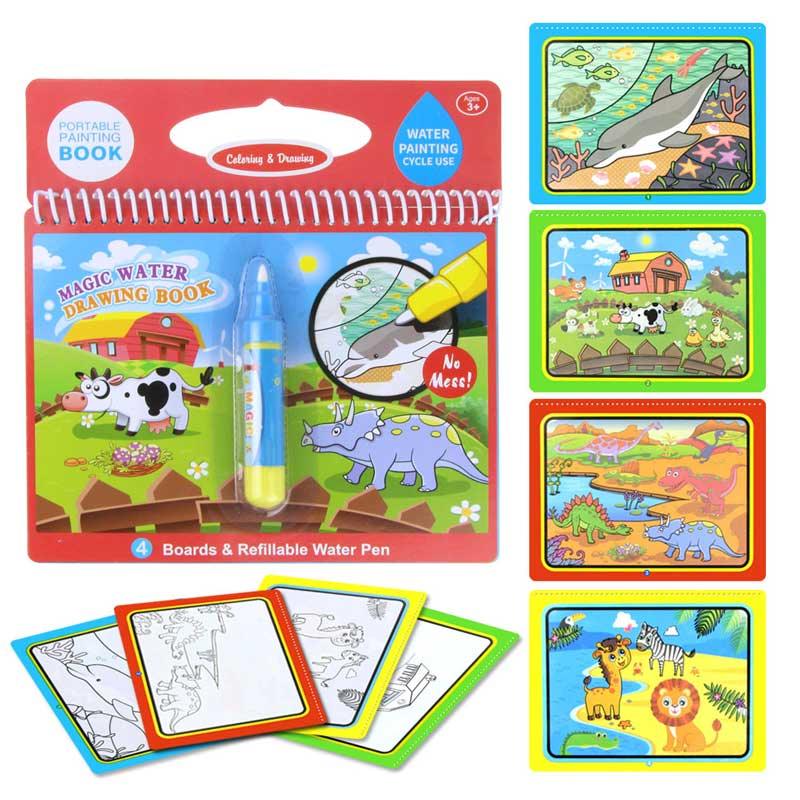 Magic Water Drawing Book with Reusable Doodle Board