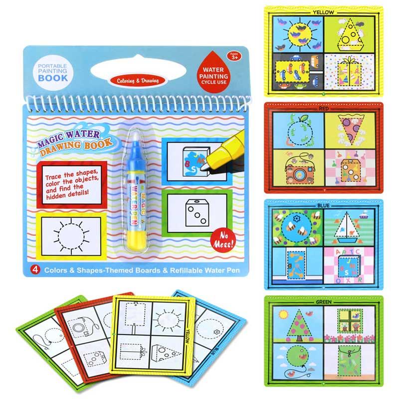 Magic Water Drawing Book with Reusable Doodle Board
