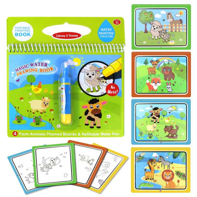 Magic Water Drawing Book with Reusable Doodle Board