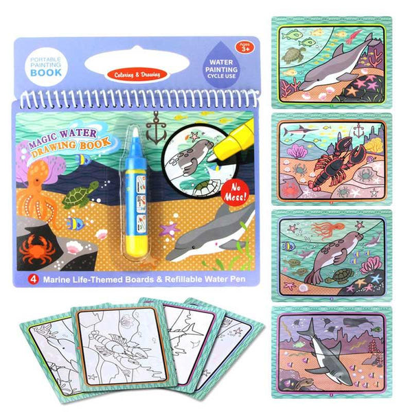 Magic Water Drawing Book with Reusable Doodle Board