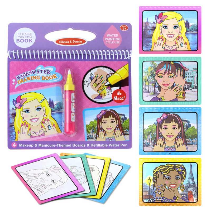 Magic Water Drawing Book with Reusable Doodle Board