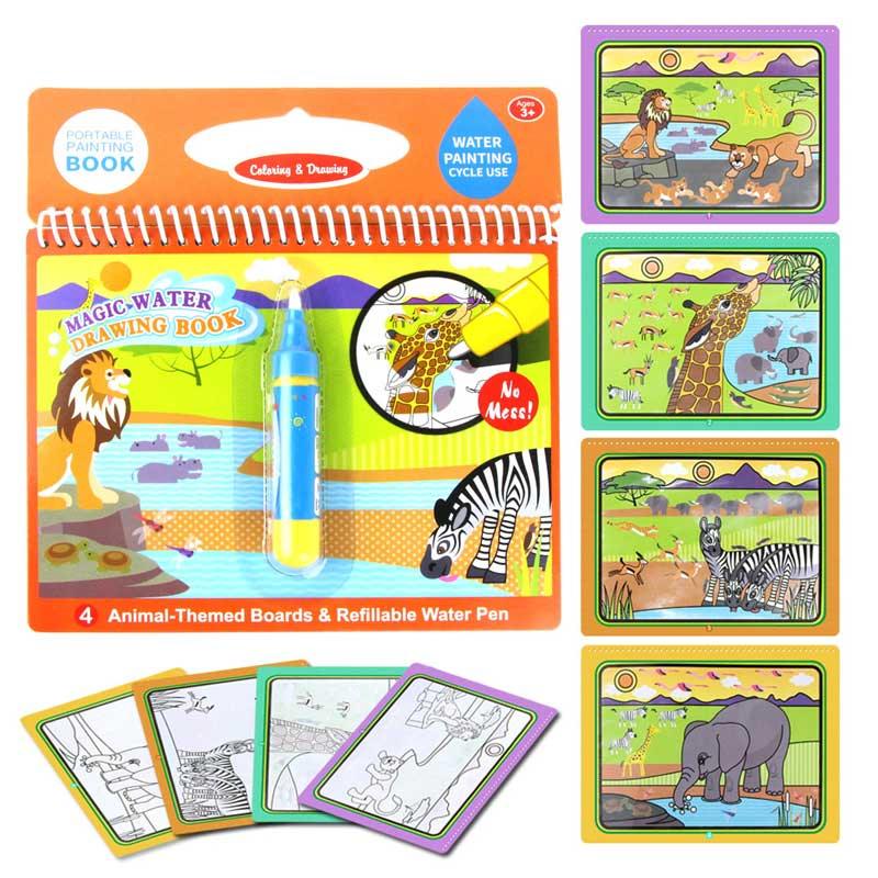 Magic Water Drawing Book with Reusable Doodle Board