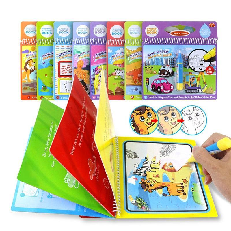 Magic Water Drawing Book with Reusable Doodle Board