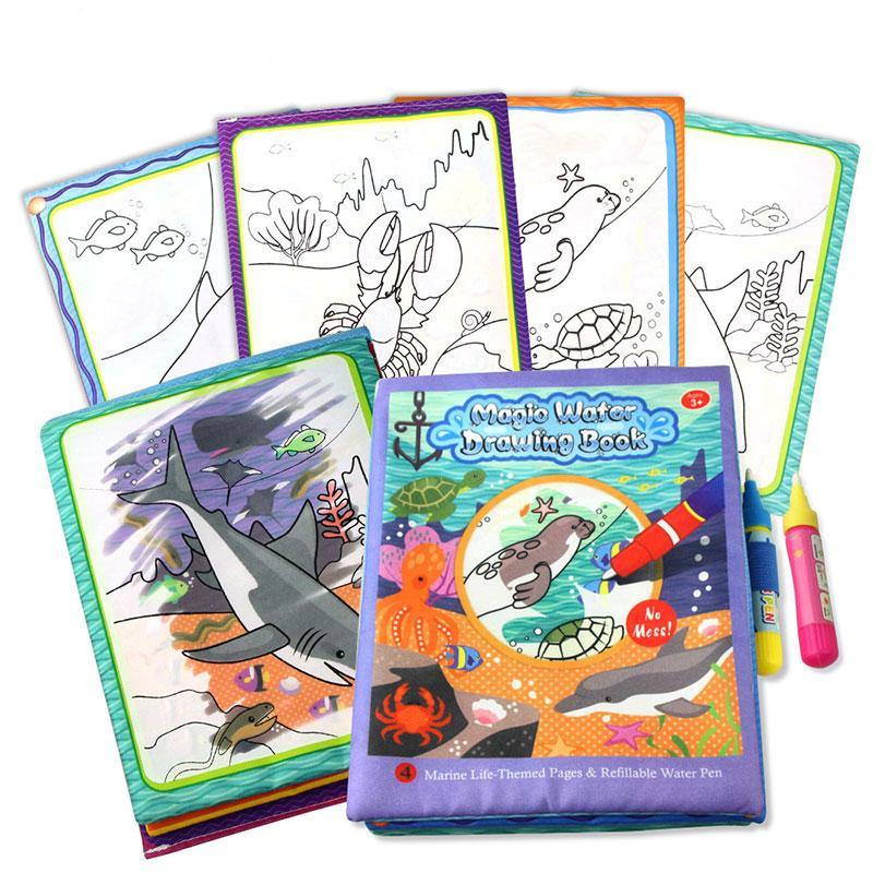 Magic Water Drawing Book with Reusable Doodle Board