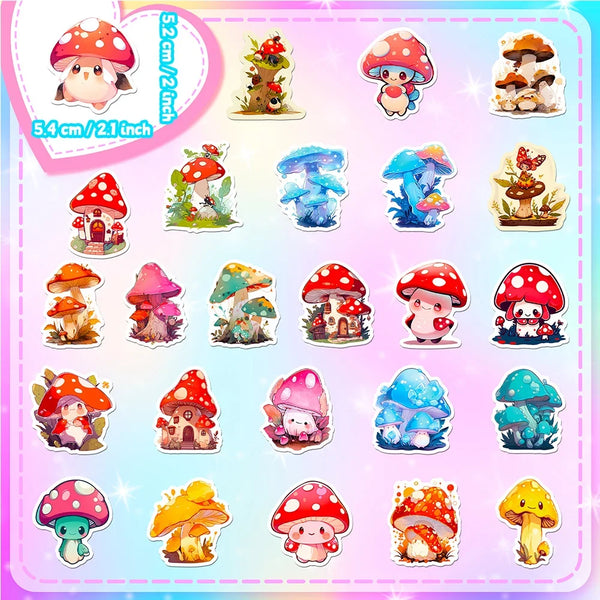 Mushroom Aesthetic Stickers Graffiti Decals for Kids