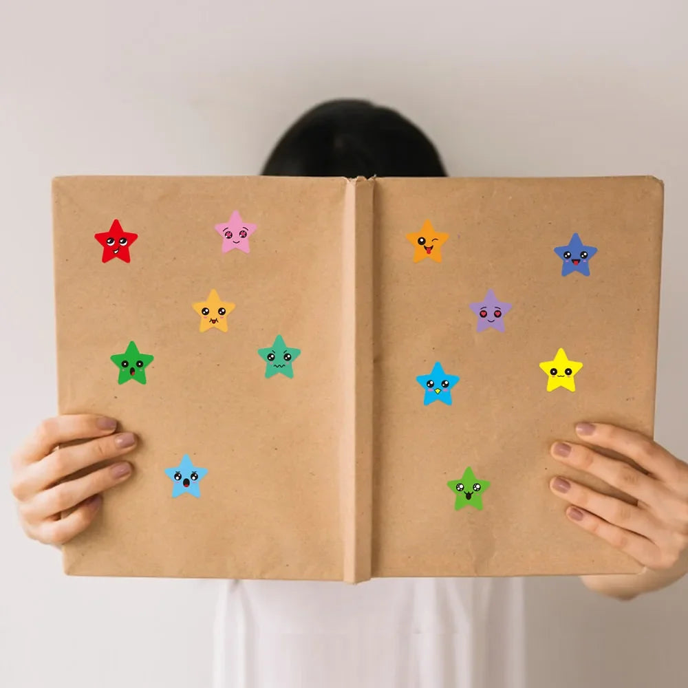 Happy Face Star Reward Stickers for Kids Crafts